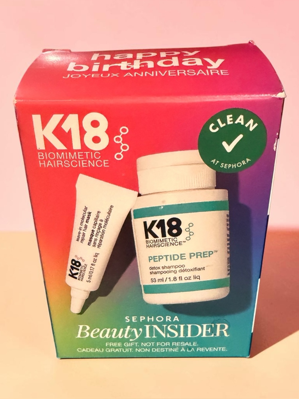 K18 - Peptide Prep Detox Shampoo & Leave In Molecular Hair Mask Set